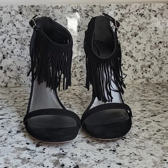 Stuart Weitzman Love fringe heels US sz 8.5 - Picture 6 of 11